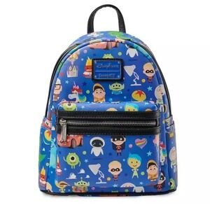 Disney Parks Loungefly Backpack Pixar Chibi Toy Story Incredibles Monsters NWT